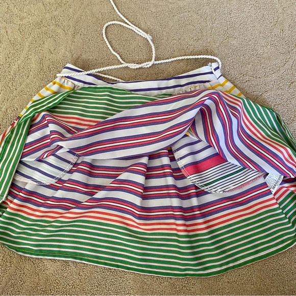Zara Women’s Mini Skirt With Pockets Nautical Striped Multicolored Size Medium - Picture 7 of 9